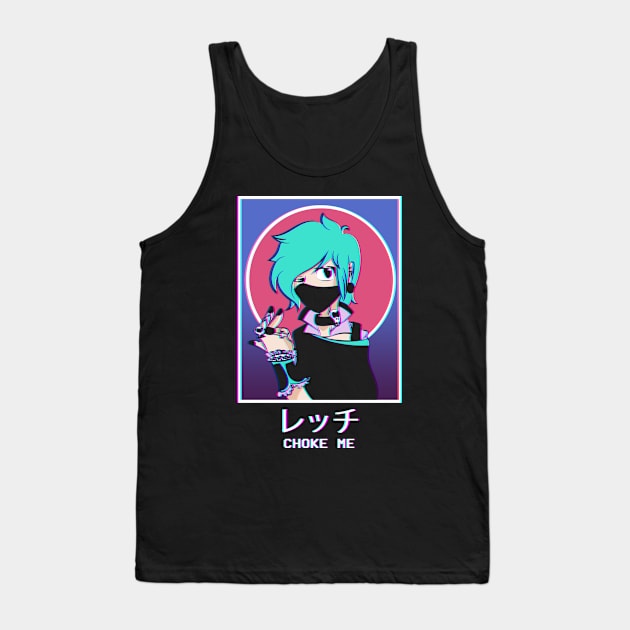 Choke Me Goth Anime Girl Vaporwave Grunge Weeb Tank Top by Alex21